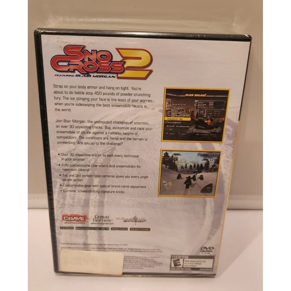 PS2 Playstation 2 Sno Cross 2 Featuring Blair Morgan SnocrossNew Factory Sealed